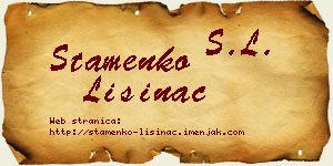 Stamenko Lisinac vizit kartica